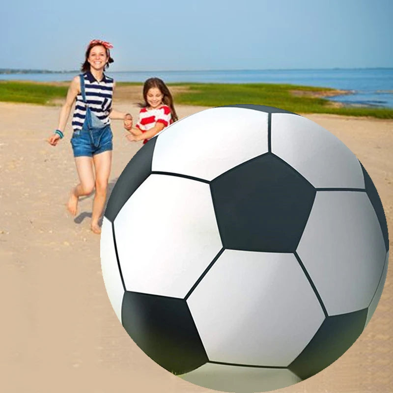 Giant Inflatable Soccer Ball | 80cm Heavy-Duty PVC Outdoor Lawn Game