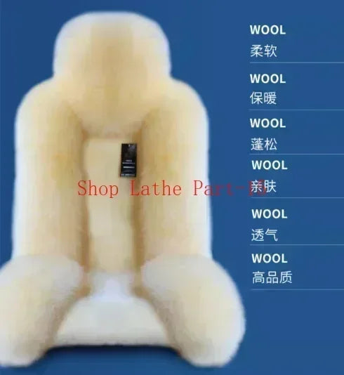 Winter Wool Car Seat Cover - Luxury Shearling Front Cushion