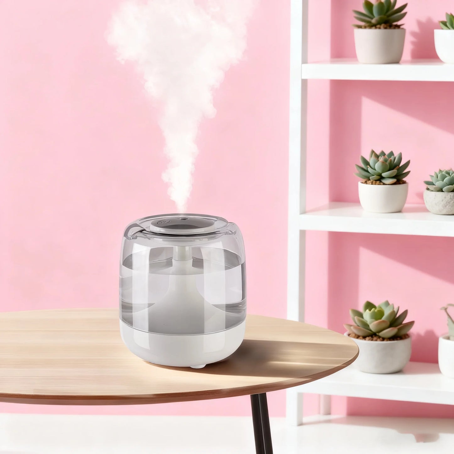 Large Spray Silent Air Humidifier | Transparent Colourful LED Tank Set