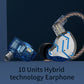 KZ ZS10 Pro 4BA+1DD Hybrid Metal Earphones | 10-Driver HIFI Bass IEM