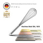 Stainless Steel Balloon Whisk Set | 8" 10" 12" Manual Egg Beater Tools