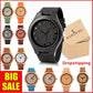 Wooden Watch with Leather Strap | Handmade Eco-Friendly Quartz Gift