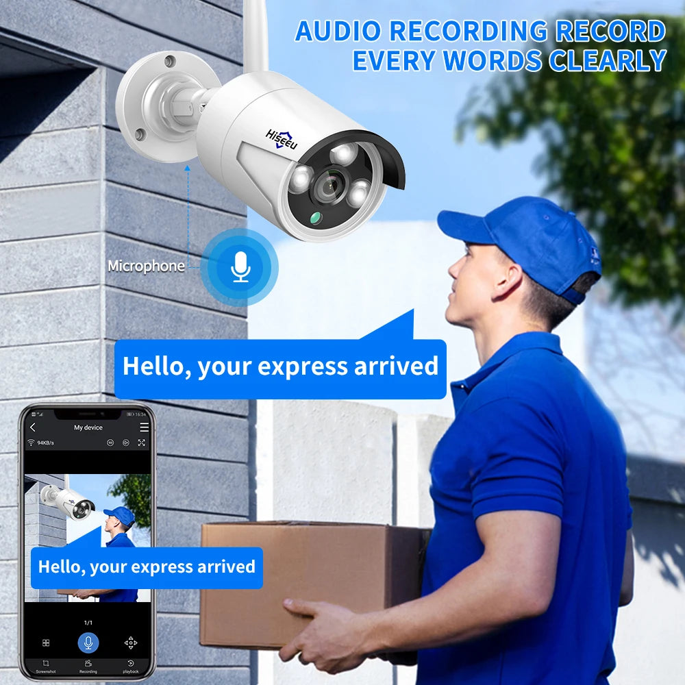 10CH Wireless WiFi CCTV Security System - 5MP HD Night Vision