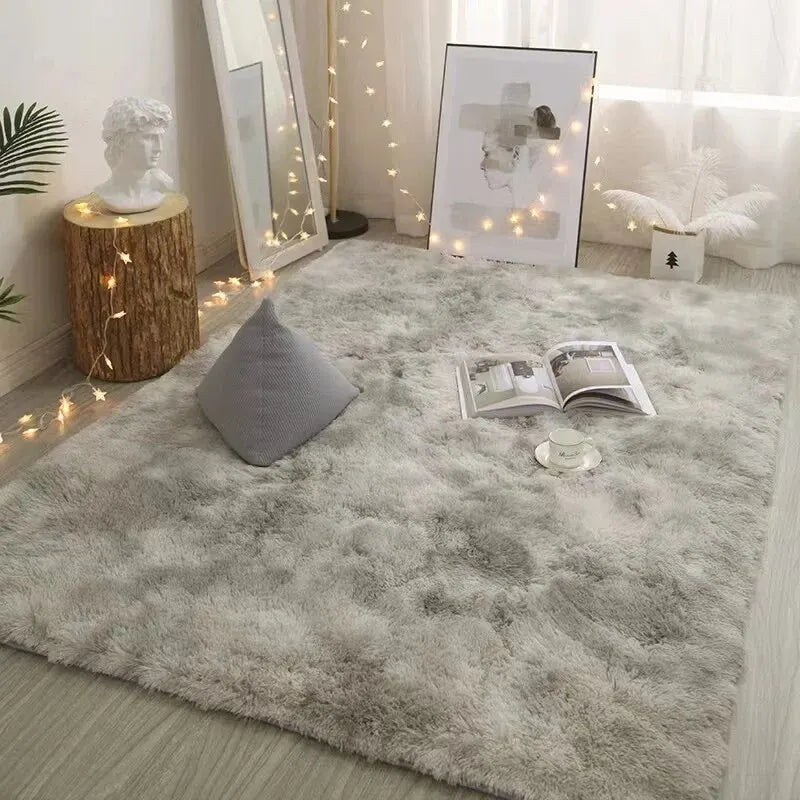 40x60cm Silk Wool Shag Rug - Soft Bedroom Mat & Prayer Carpet