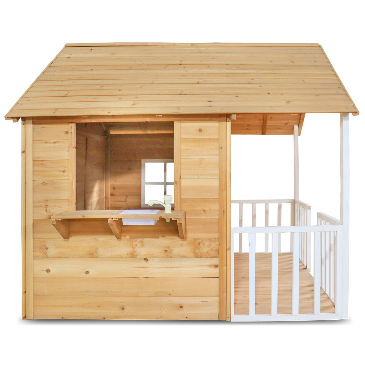 Camira V2 Cubby House | Wooden Kids Playhouse with Veranda and Floor