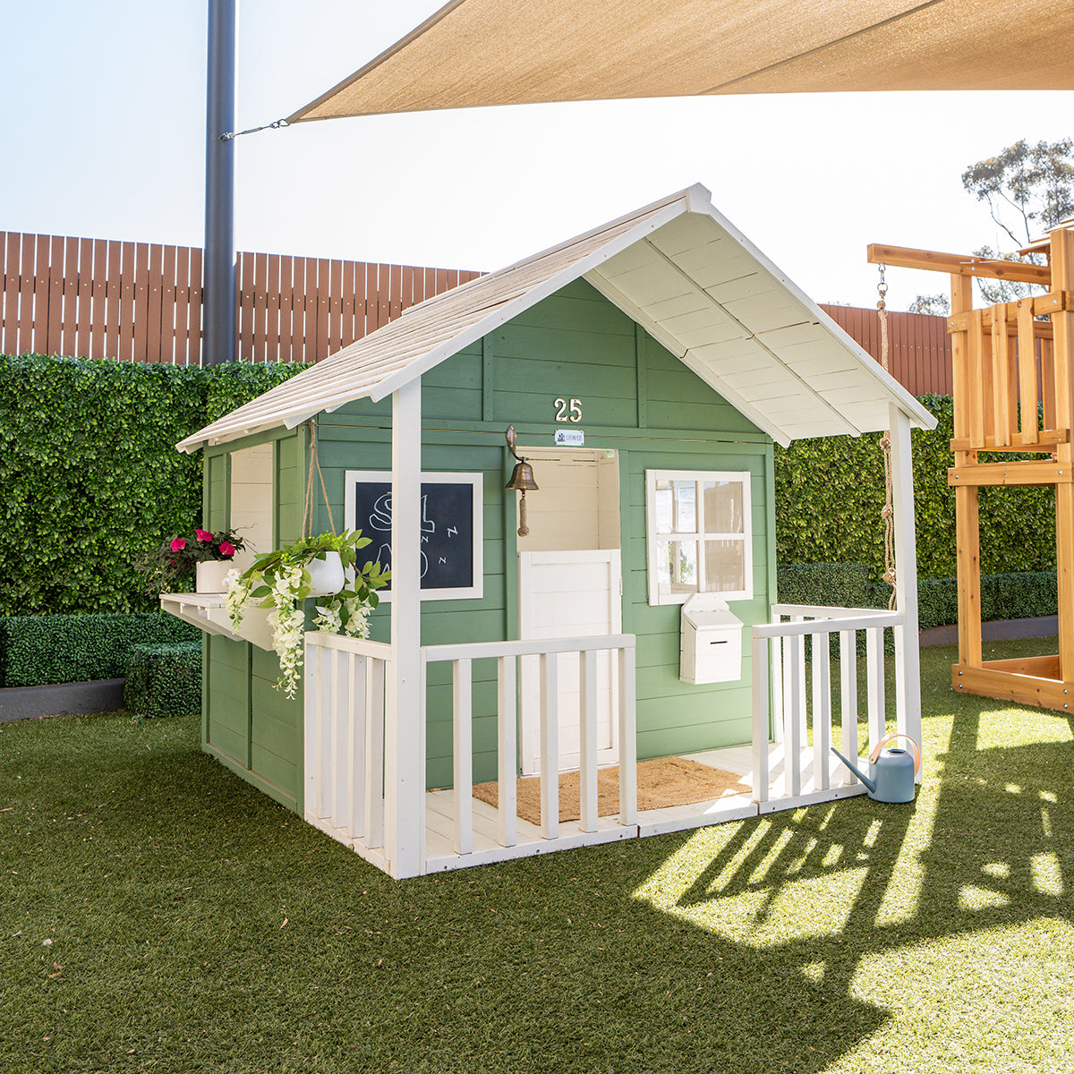 Camira V2 Cubby House | Wooden Kids Playhouse with Veranda and Floor