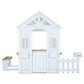 Teddy V2 Cubby House | White Timber Playhouse with Veranda