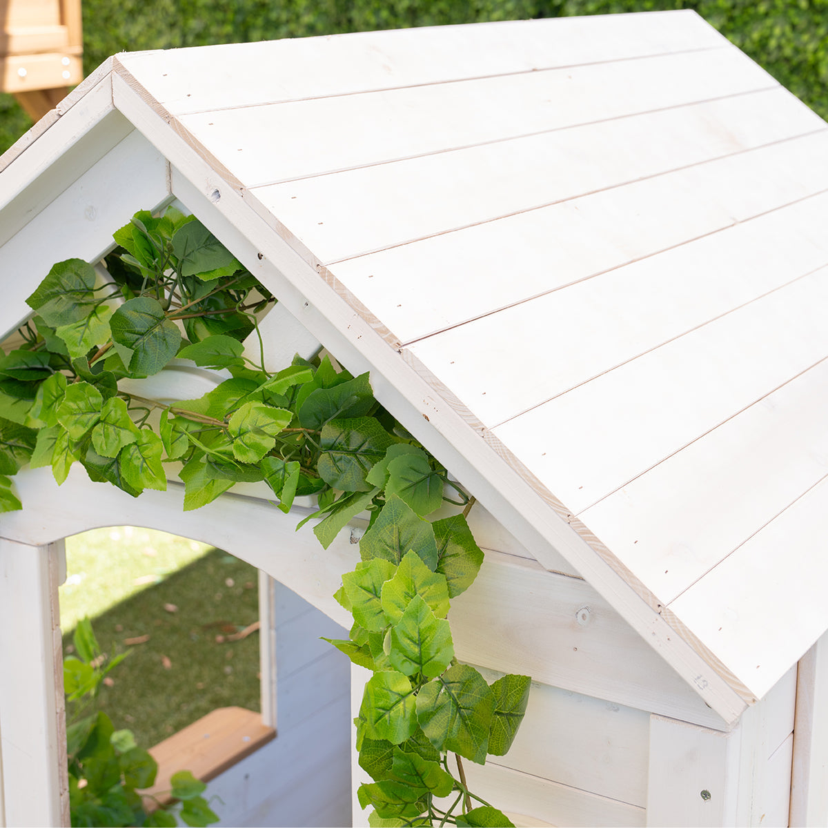 Teddy V2 Cubby House | White Timber Playhouse with Veranda