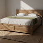 Queen Bed Frame | Wooden Acacia Bed Base Oatmeal | Heavy Duty 300kg