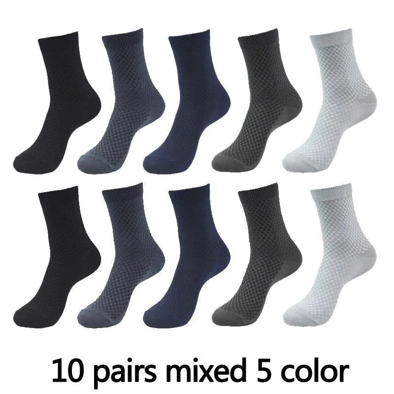 10 Pair, 5 Colour Bamboo Fiber Mens and Womens Bamboo Fibre Socks BULK - Buy Confidently with Smart Sales Australia