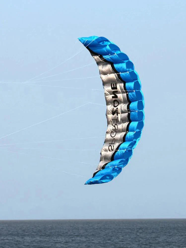 2.5m Blue Sturdy Parafoil Kite with Dual Line and Tools - Buy Confidently with Smart Sales Australia