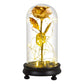 24k Gold Dipped Rose in Glass Dome with LED Lighting - 12 Styles - Buy Confidently with Smart Sales Australia
