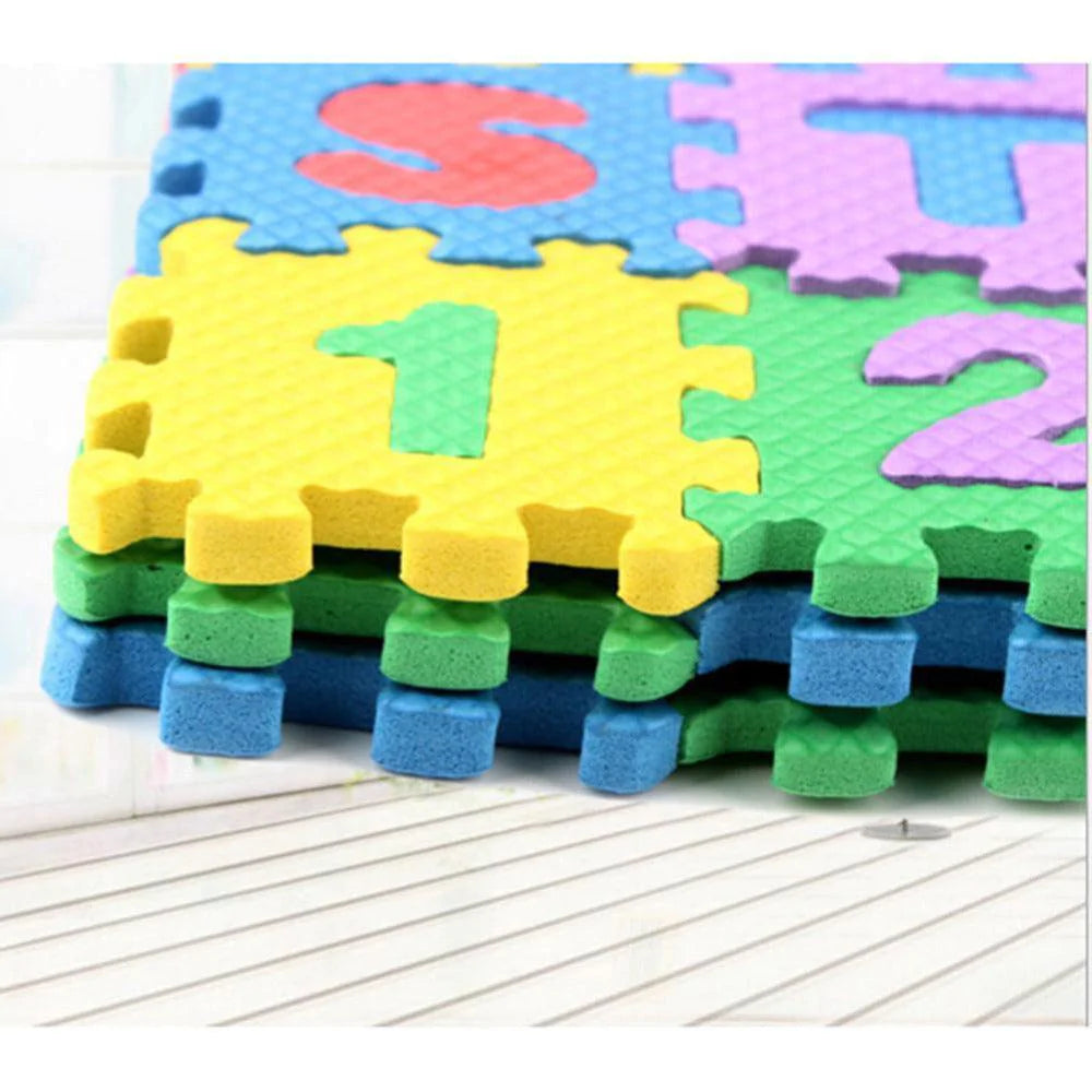 36 Pieces Miniature Foam Alphabet Jigsaw Puzzle Mat Educational Play Toy A-Z 0-9 - Buy Confidently with Smart Sales Australia