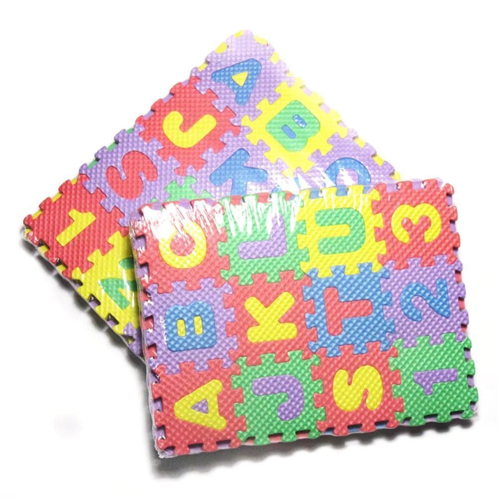 36 Pieces Miniature Foam Alphabet Jigsaw Puzzle Mat Educational Play Toy A-Z 0-9 - Buy Confidently with Smart Sales Australia