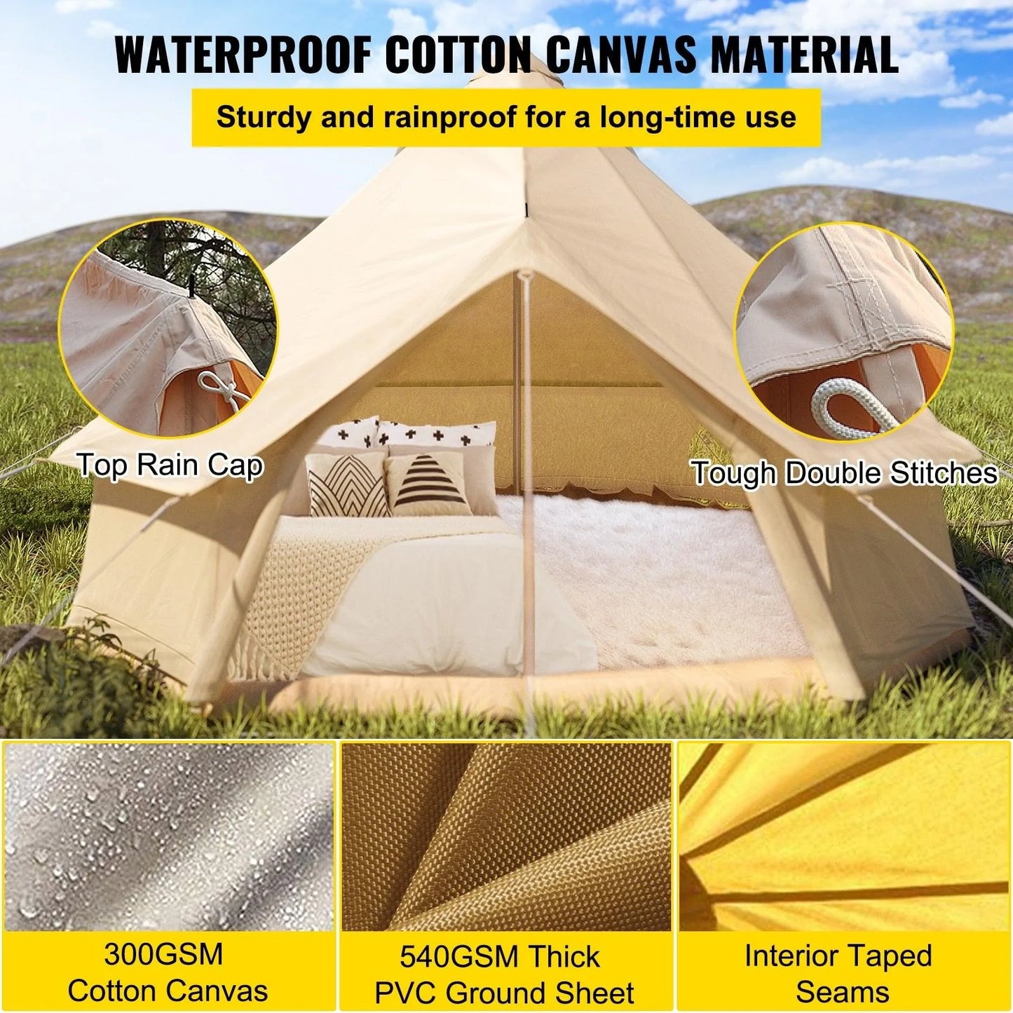 3m Wide Bell Tent - Buy Confidently with Smart Sales Australia