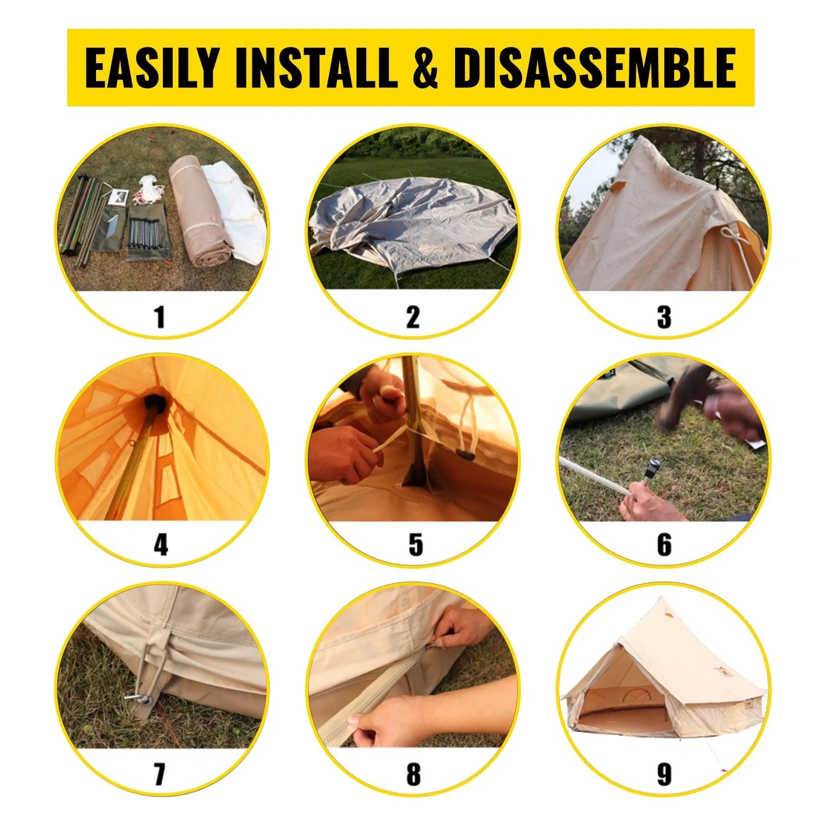 3m Wide Bell Tent - Buy Confidently with Smart Sales Australia