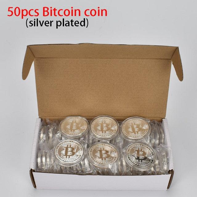 50 Piece Metal BitCoin Commemorative Collection Coin - Buy Confidently with Smart Sales Australia