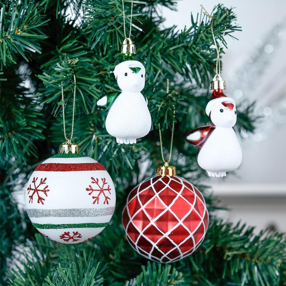 60 Piece Christmas Tree Ornament Set for Gift and Home Decor - Buy Confidently with Smart Sales Australia