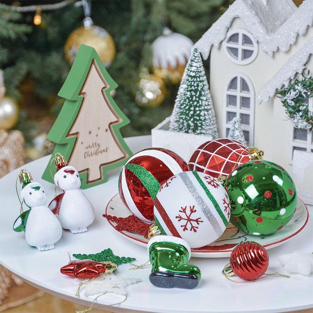 60 Piece Christmas Tree Ornament Set for Gift and Home Decor - Buy Confidently with Smart Sales Australia
