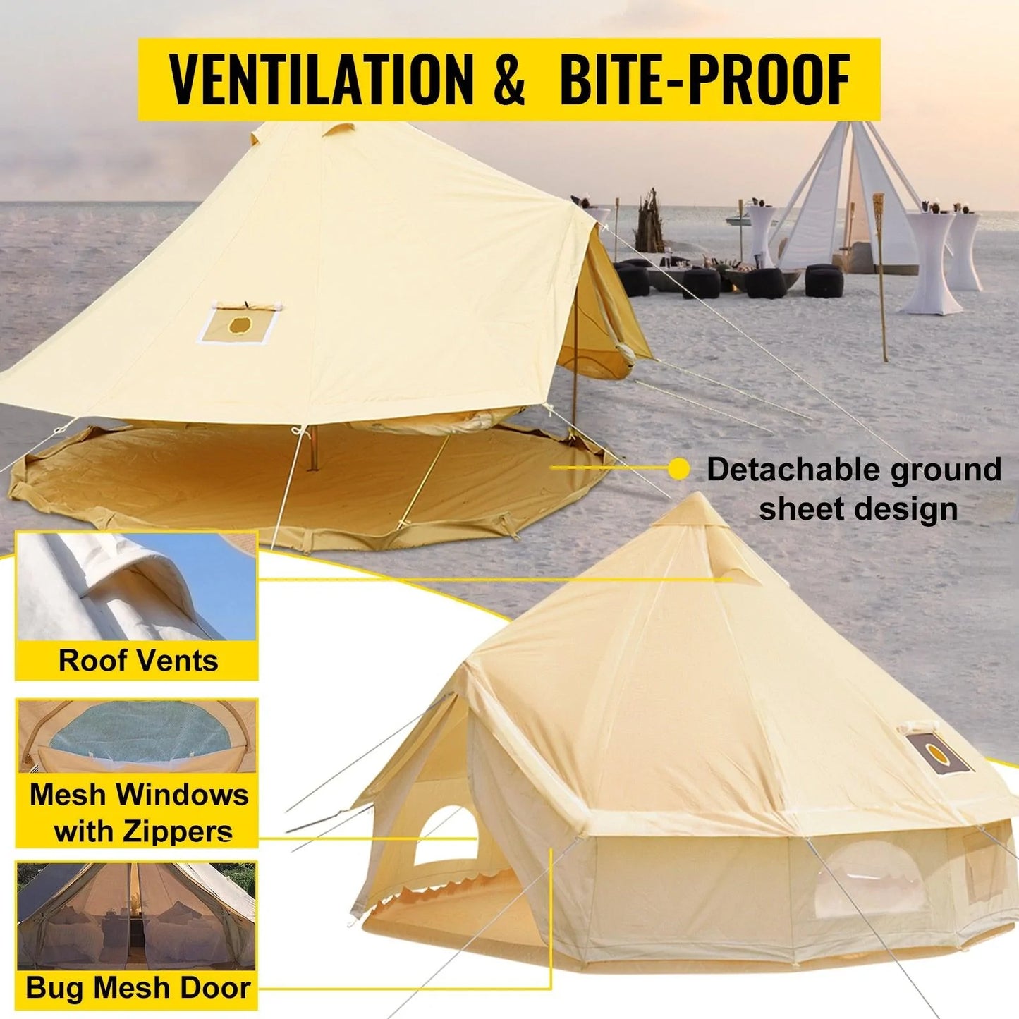 7m Wide Bell Tent - Buy Confidently with Smart Sales Australia
