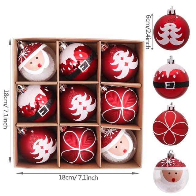 9 Piece Christmas Tree Hanging Pendants for Gift and Home Decor - Buy Confidently with Smart Sales Australia
