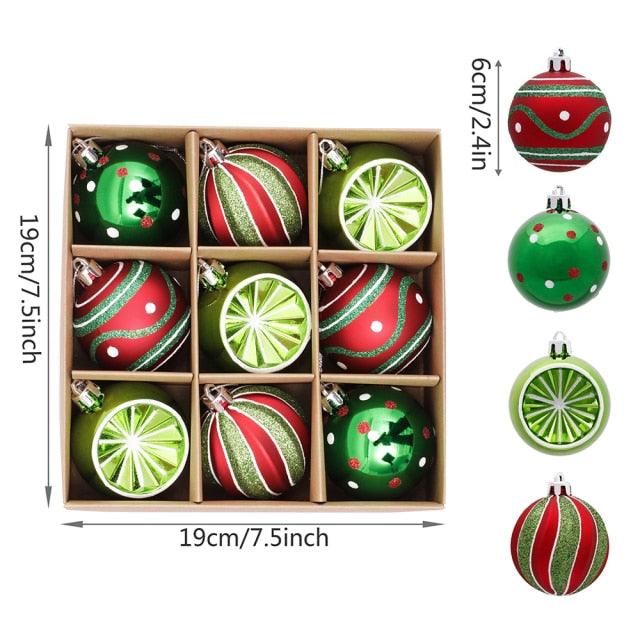 9 Piece Christmas Tree Hanging Pendants for Gift and Home Decor - Buy Confidently with Smart Sales Australia