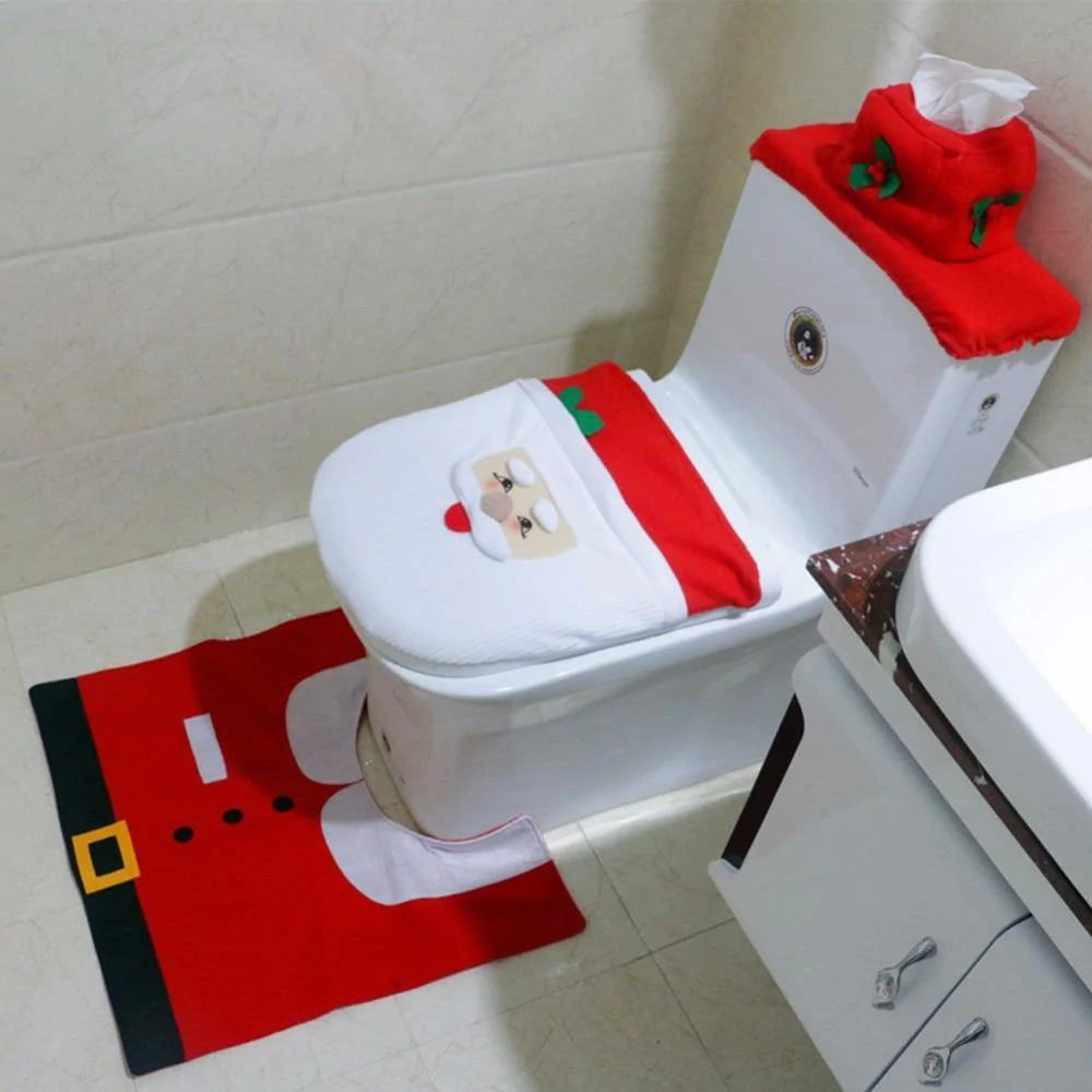 Bathroom Seat Cover Set for Home Christmas Decor - Buy Confidently with Smart Sales Australia