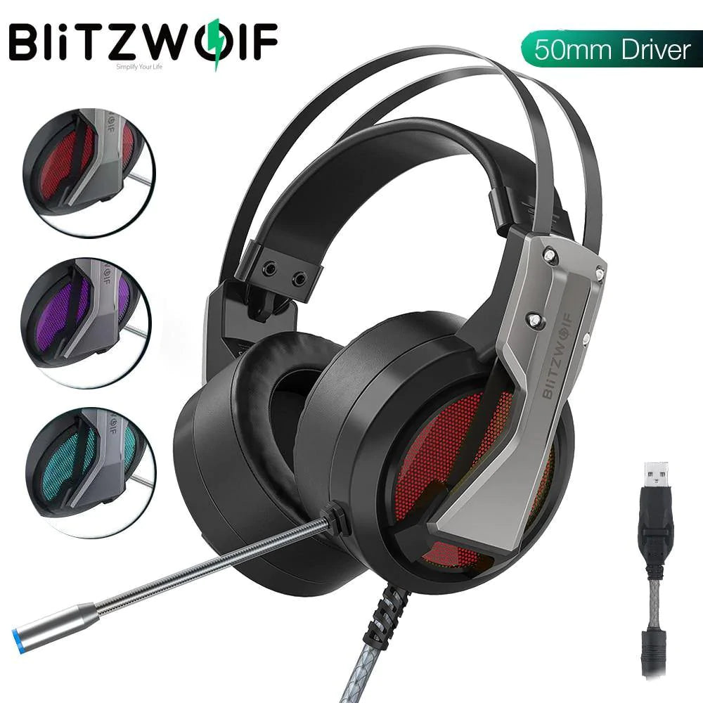 BlitzWolf BW-GH1 Noise Isolating Gaming Wired Headphones with Microphone - Buy Confidently with Smart Sales Australia