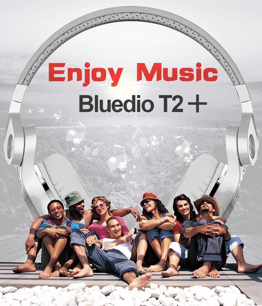 Bluedio T2+ Powerful Bass Stereo Bluetooth 5.0 Headphone Wireless Headset Support FM Radio Micro-SD Card Play With Microphone - Buy Confidently with Smart Sales Australia