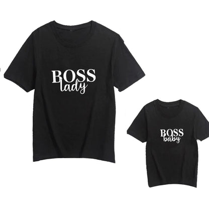 Boss Lady & Boss Baby Matching Family Outfits - Mother Daughter Cotton Shirts - Buy Confidently with Smart Sales Australia