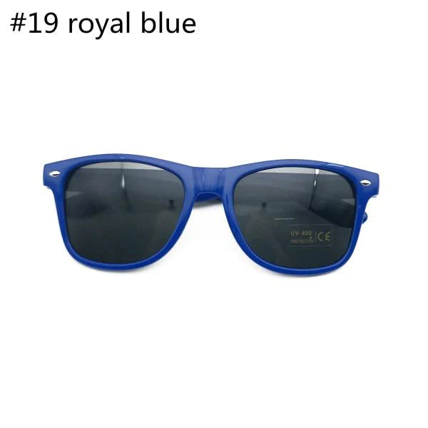 Bulk Customisable 48 Pack of Classic 80's Style Adult Sunglasses, UV400 Rated, with Spring Loaded Hinges, 20 Colours - Buy Confidently with Smart Sales Australia