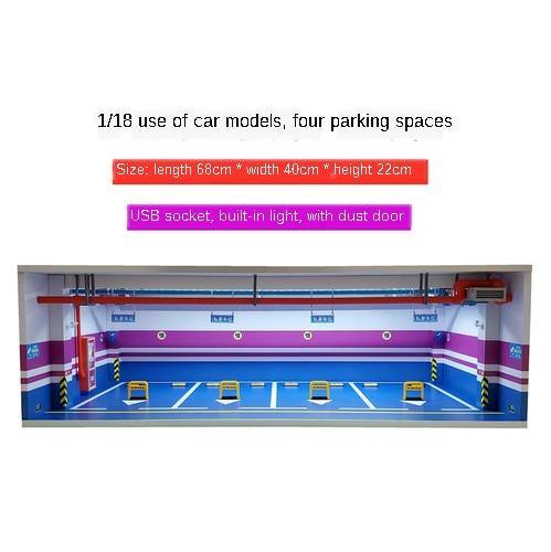 Car Toy Underground Parking Lot Simulation Box with Built-in Light and Dust Door - Buy Confidently with Smart Sales Australia