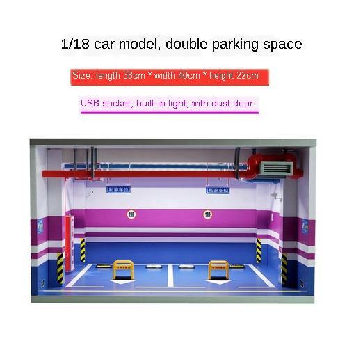 Car Toy Underground Parking Lot Simulation Box with Built-in Light and Dust Door - Buy Confidently with Smart Sales Australia