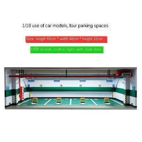 Car Toy Underground Parking Lot Simulation Box with Built-in Light and Dust Door - Buy Confidently with Smart Sales Australia