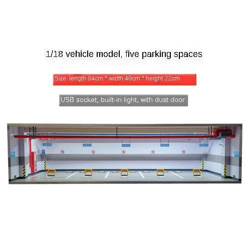 Car Toy Underground Parking Lot Simulation Box with Built-in Light and Dust Door - Buy Confidently with Smart Sales Australia