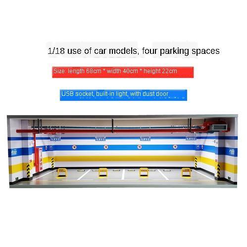 Car Toy Underground Parking Lot Simulation Box with Built-in Light and Dust Door - Buy Confidently with Smart Sales Australia