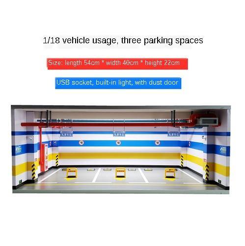 Car Toy Underground Parking Lot Simulation Box with Built-in Light and Dust Door - Buy Confidently with Smart Sales Australia