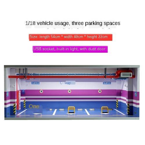 Car Toy Underground Parking Lot Simulation Box with Built-in Light and Dust Door - Buy Confidently with Smart Sales Australia