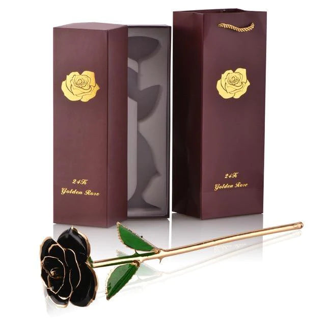 Classy Artificial Rose Everlasting Flower Dipped in 24K Gold Gift for Women - Buy Confidently with Smart Sales Australia