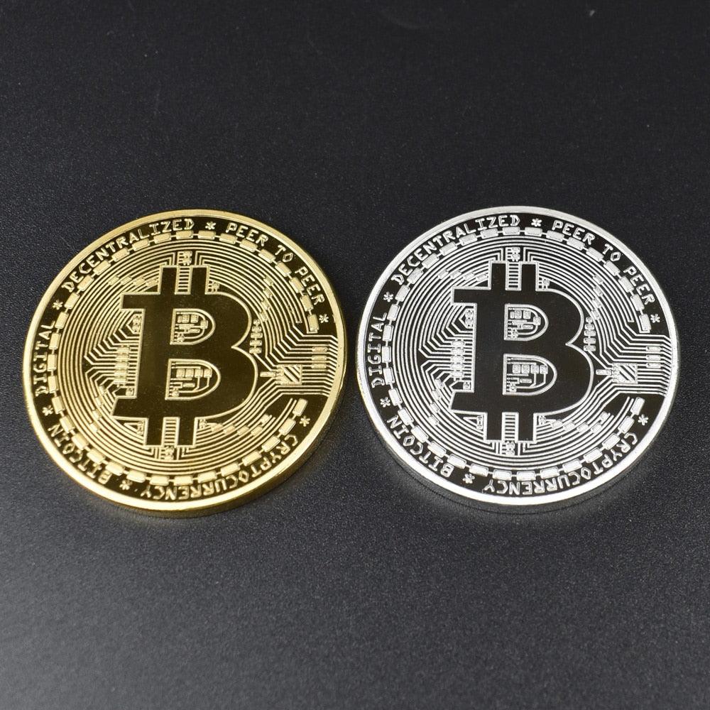 Commemorative Metallic Bitcoin Collection Coin Keychain and Banknote for Gifts and Souvenirs - Buy Confidently with Smart Sales Australia