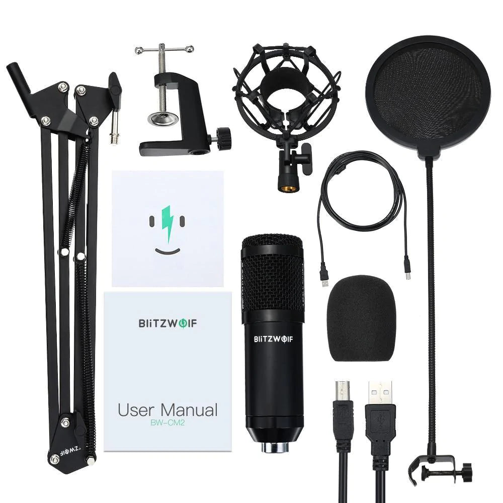Condenser Microphone  Audio Dynamic System Kit Cantilever Bracket Anti-spray Net Set Sound Record - Buy Confidently with Smart Sales Australia