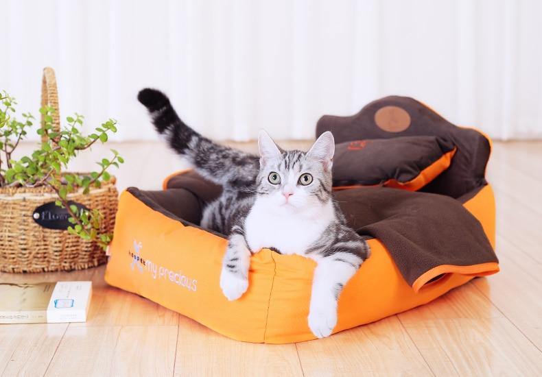 Detachable and Washable Pet Nest with Pillow and Blanket - Buy Confidently with Smart Sales Australia