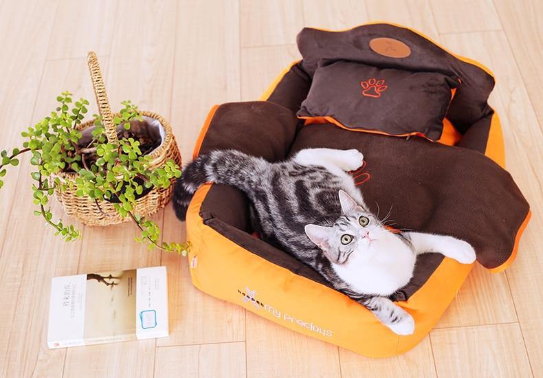 Detachable and Washable Pet Nest with Pillow and Blanket - Buy Confidently with Smart Sales Australia