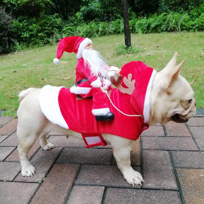 Dog Christmas Costume with Ride-On Santa Claus - Buy Confidently with Smart Sales Australia