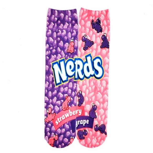 Funny Printed Womens Socks, Various Fun Tasty Designs, One Size - Buy Confidently with Smart Sales Australia