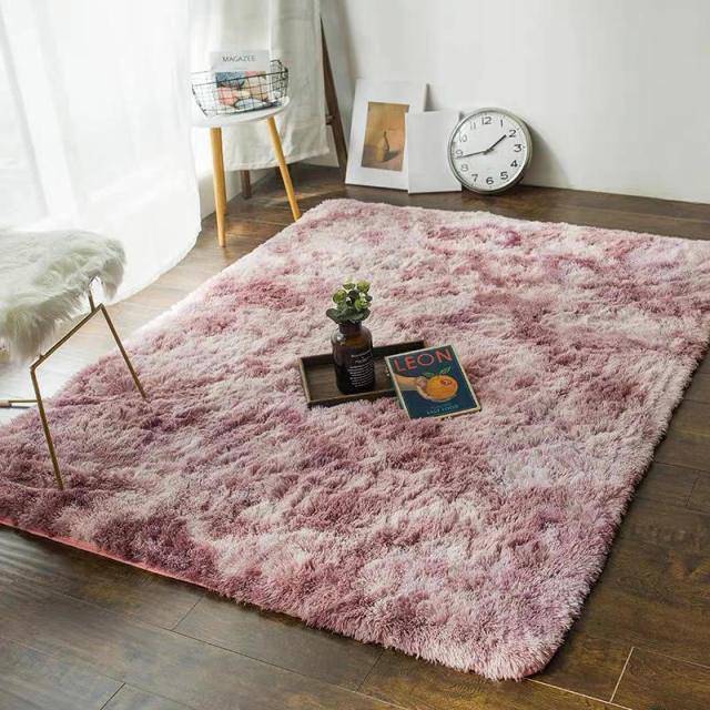 Gradient Tie-dye Faux Fur Area Rugs For Kids - Buy Confidently with Smart Sales Australia