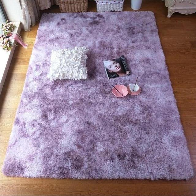 Gradient Tie-dye Faux Fur Area Rugs For Kids - Buy Confidently with Smart Sales Australia