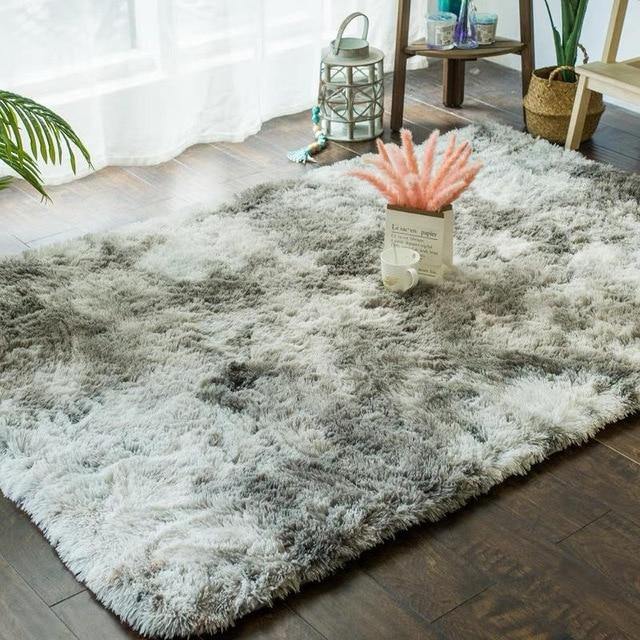 Gradient Tie-dye Faux Fur Area Rugs For Kids - Buy Confidently with Smart Sales Australia