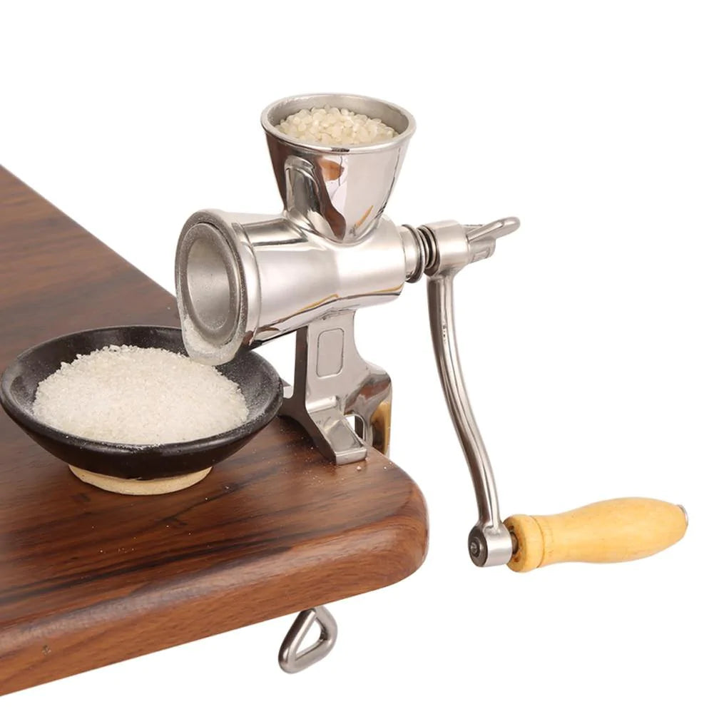 Handheld Rotating Stainless Steel Food Mill - Coffee & Grain Grinder - Buy Confidently with Smart Sales Australia