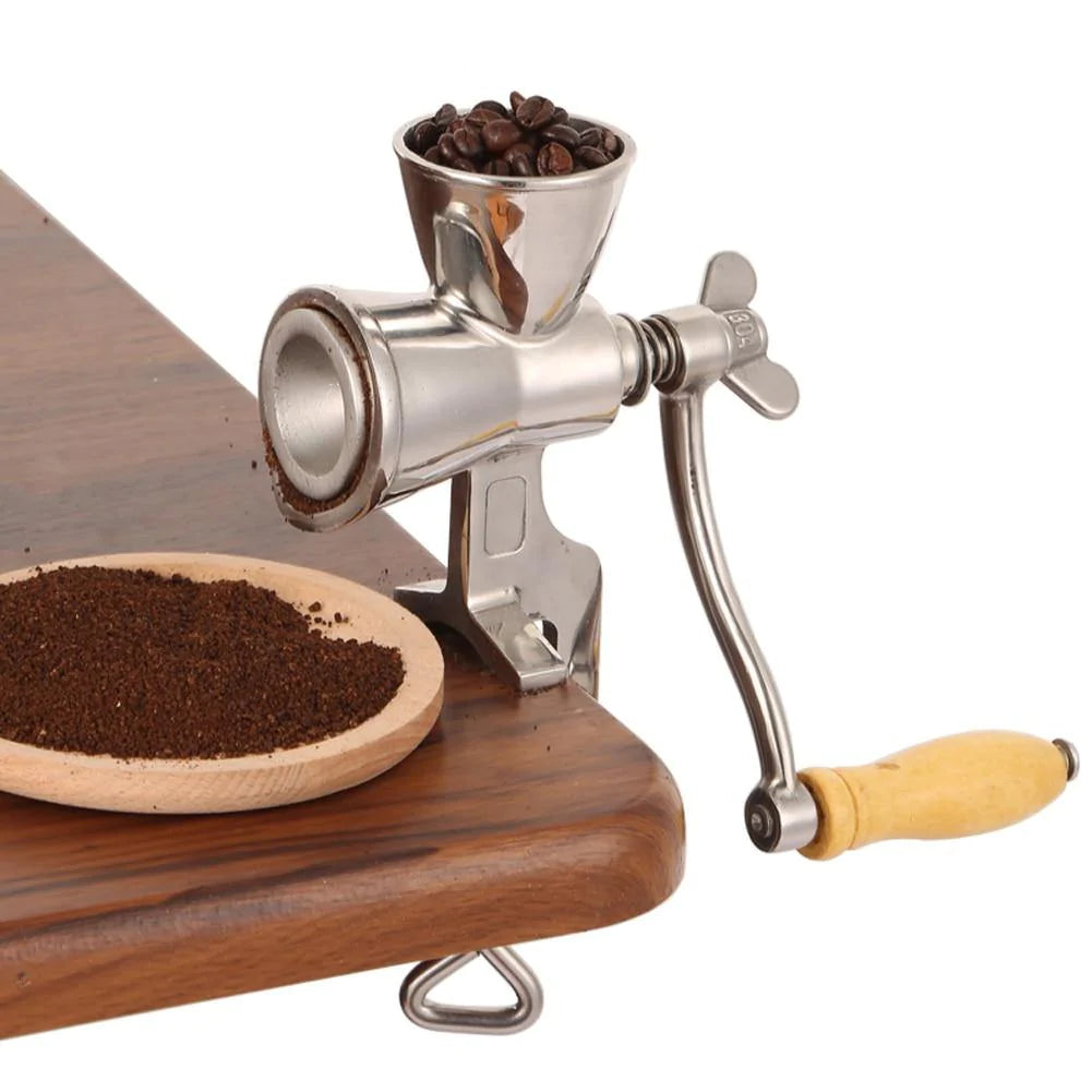 Handheld Rotating Stainless Steel Food Mill - Coffee & Grain Grinder - Buy Confidently with Smart Sales Australia